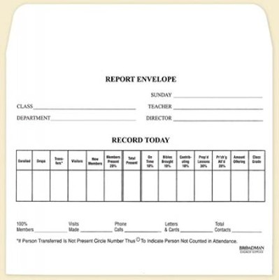 Report Envelope for Class, Form 45L (pkg. of 100)  - 