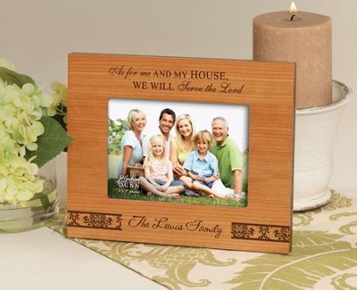 Personalized, As For Me and My House 5X7 Photo   - 