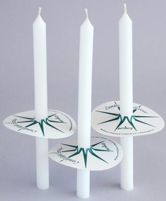 100 Long Congregation Candles with Drip Protectors   - 