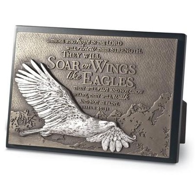 Soar on Wings Like Eagles Sculpture Plaque  - 