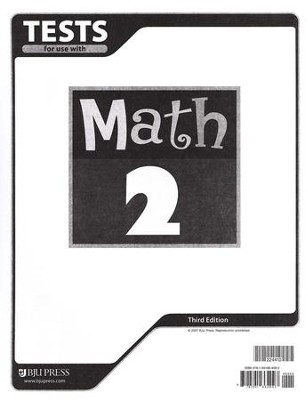 BJU Press Math Grade 2 Tests, Third Edition   - 