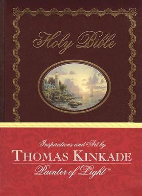 NKJV Lighting the Way Home Family Bible, Hardcover   -     By: Thomas Kinkade
