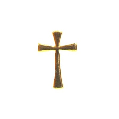 Gold Cross Lapel Pin   - 