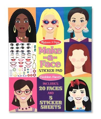 Make-a-Face, Fashion Faces, Sticker Pad  - 