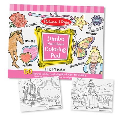 Jumbo Coloring Pad, Pink  - 