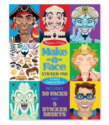 Make-a-Face Crazy Characters Stickers  - 