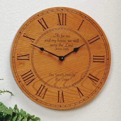 Personalized Clock: As for Me and My House  - 