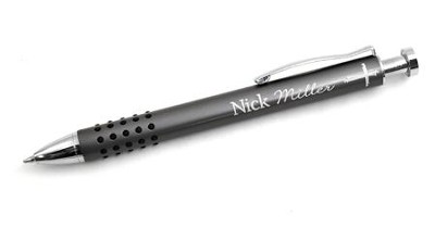 Personalized, Gray Metal Cross Pen with Grip   - 