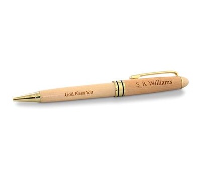 Personalized, Maple Pen with Name and Message   - 