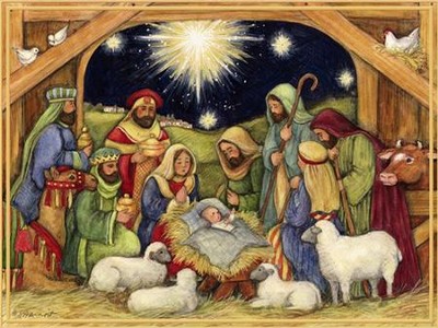 Nativity, Adore Him Christmas Cards, Box of 18  -     By: Susan Winget
