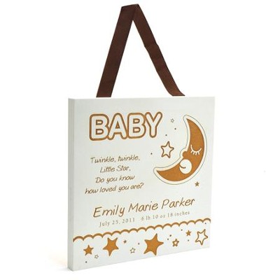 Personalized, Baby - Gift from God Plaque, White   - 