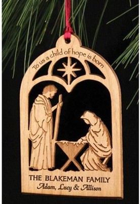 Personalized Nativity Ornament   - 
