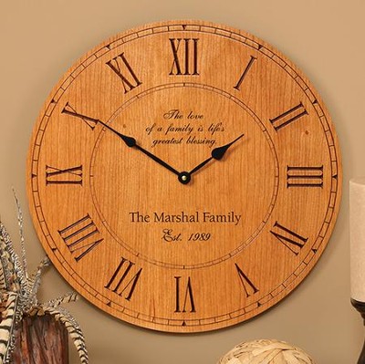 Personalized, Love Of Family Wall Clock  - 