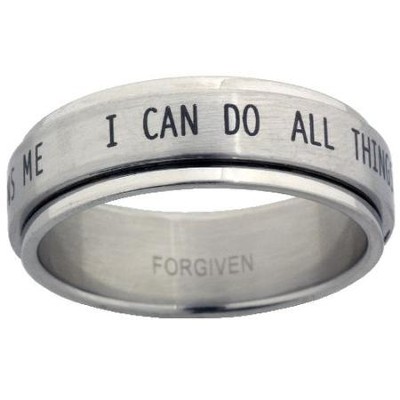 I Can Do All Things Spinner Ring, Size 7  - 