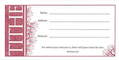 Tithe (Matthew 6:21), Offering Envelopes, 100  - 