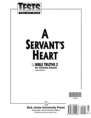 BJU Press Bible Truths 2: A Servant's Heart, Tests   - 