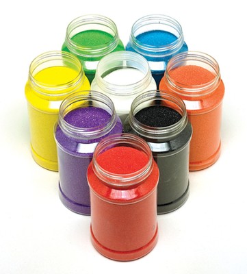 Rainbow Craft Sand, pack of 8   - 