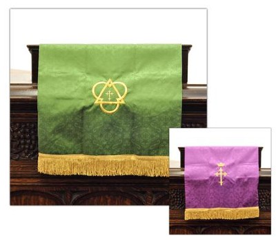 Jacquard Pulpit Scarf / Cross / Trnty P / Gr  - 