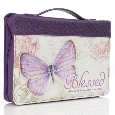 Blessed, Butterfly Bible Cover, Medium  - 