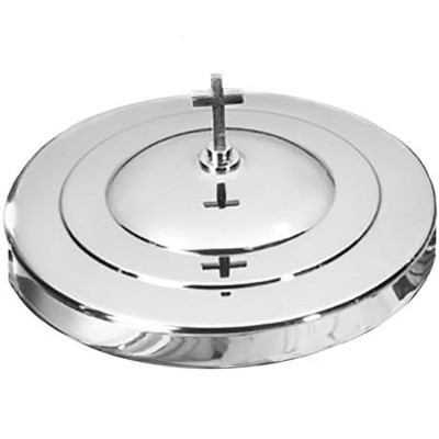 Stainless Steel Stacking Bread Plate Cover, Silver Finish   - 