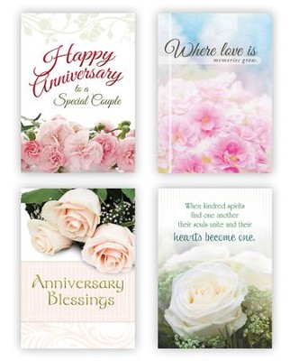 Anniversary Blessings , Box of 12 Assorted Anniversary Cards (KJV)  - 