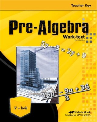 Abeka Pre-Algebra Teacher Key, Third Edition   - 