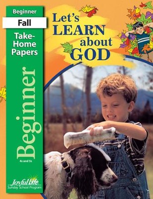 Let's Learn About God Beginner (ages 4 & 5) Take-Home Papers, Revised Edition  - 