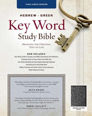 KJV Hebrew-Greek Key Word Study Bible, genuine leather, black-indexed  -     Edited By: Spiros Zodhiates
