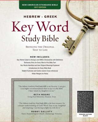 NASB Hebrew-Greek Key Word Study Bible, genuine leather, black-indexed  -     Edited By: Spiros Zodhiates
