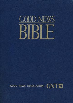 GNT Large Print Bible, 2nd Edition, Blue, Paperback   -     By: American Bible Society
