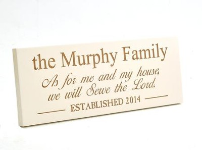 Personalized, Plaque, As For Me and My House, Long,    - 
