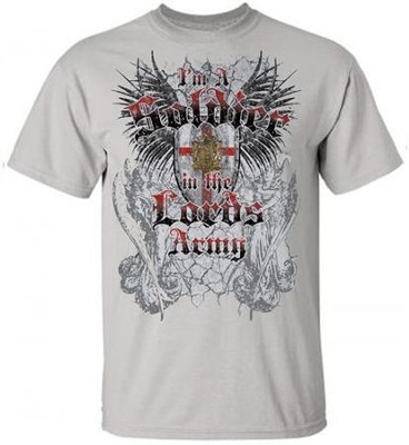 I'm A Soldier In the Lord's Army Shirt, Gray, Large  - 