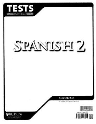 BJU Press Spanish 2 Tests (Second Edition)  - 