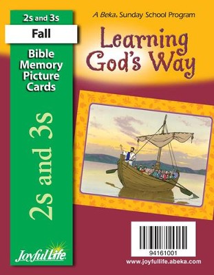 Learning God's Way (ages 2 & 3) Mini Bible Memory  Picture Cards  - 