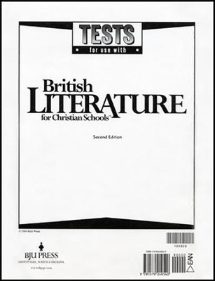BJU Press British Literture Grade 12 Tests  - 