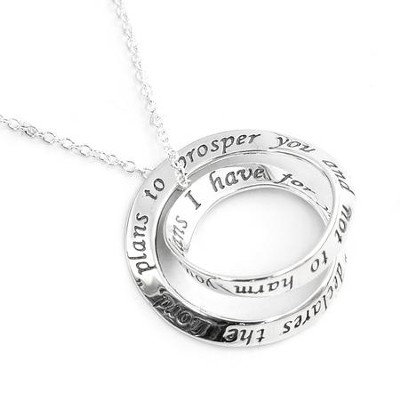 Sterling Silver Double Mobius Pendant, Jeremiah 29:11   - 