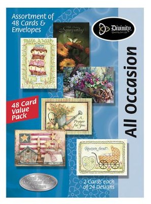 All Occasion KJV Greeting Cards, Box of 48  - 