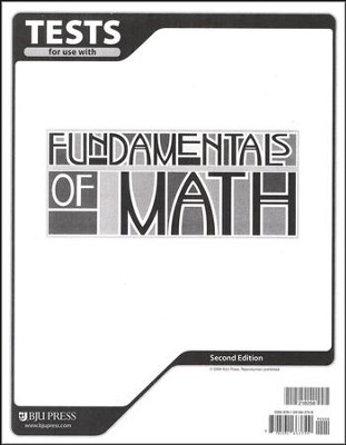 BJU Press Fundamentals of Math Grade 7 Tests, Second Edition   - 