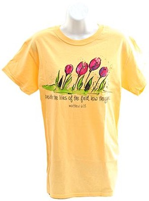 Consider the Lilies Of the Field Shirt, Yellow, X-Large  - 