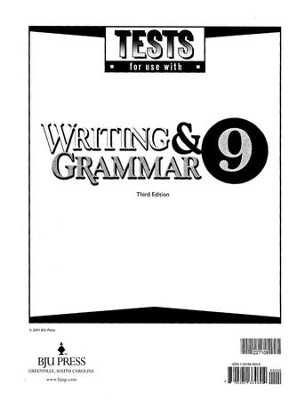 BJU Press English Grade 9 Tests, Third Edition   - 