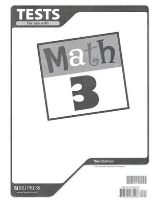 BJU Press Math Grade 3 Tests, Third Edition   - 