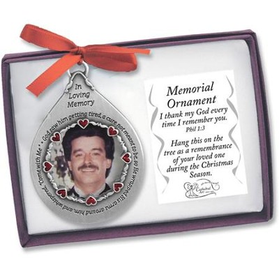 Memorial Photo Ornament, Male   - 