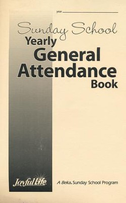 Sunday School Yearly General Attendance Book   - 