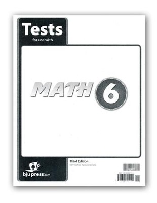 BJU Press Math Grade 6 Test Pack, Third Edition   - 