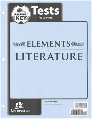 BJU Press Elements of Literature Grade 10 Test Pack Answer Key Second Edition  - 