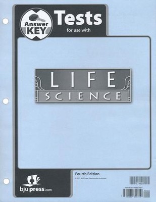 BJU Press Life Science Grade 7 Test Key, 4th Edition   - 