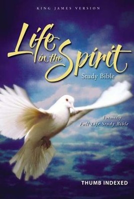 KJV Life in the Spirit Study Bible, Bonded Leather, Black,  Thumb-Indexed (Previously titled The Full Life Study Bible)  - 