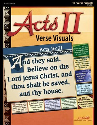 Acts II Ch. 13-28: Paul's Ministry, Youth 2 to Adult, Bible Study ,  Key Verses Visuals  - 