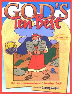 God's Ten Best: The Ten Commandments Coloring Book   -     By: Shirley Dobson
