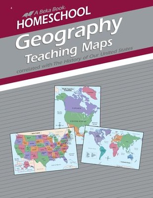 Abeka Homeschool Geography Teaching Maps Book   - 